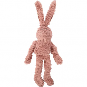Кучешка играчка Flamingo TOY ROZETTE RABBIT OLD PINK ретро плюшено зайче